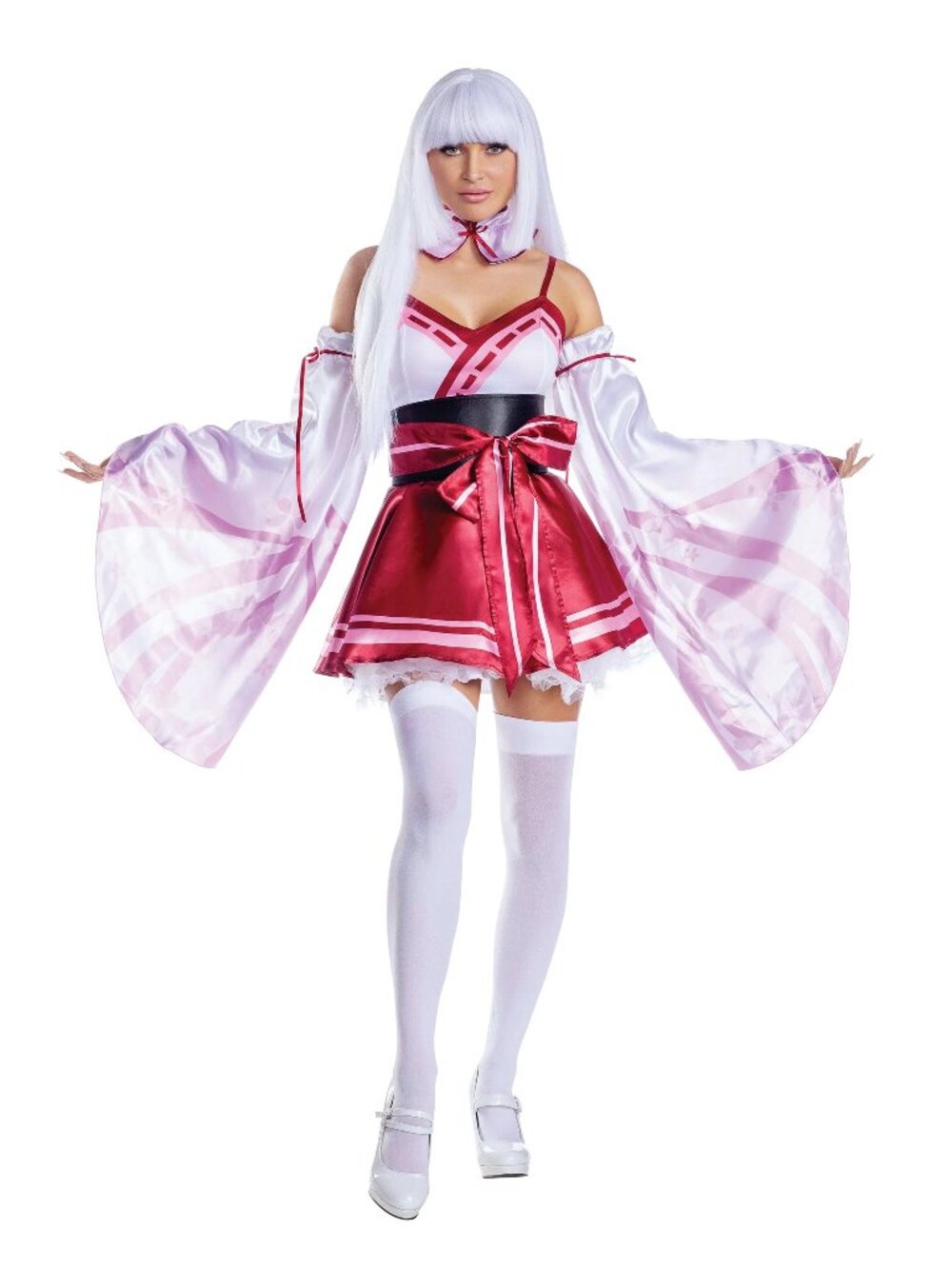 Dreamgirl Sakura Shrine Maiden Costume Dress Multicolor